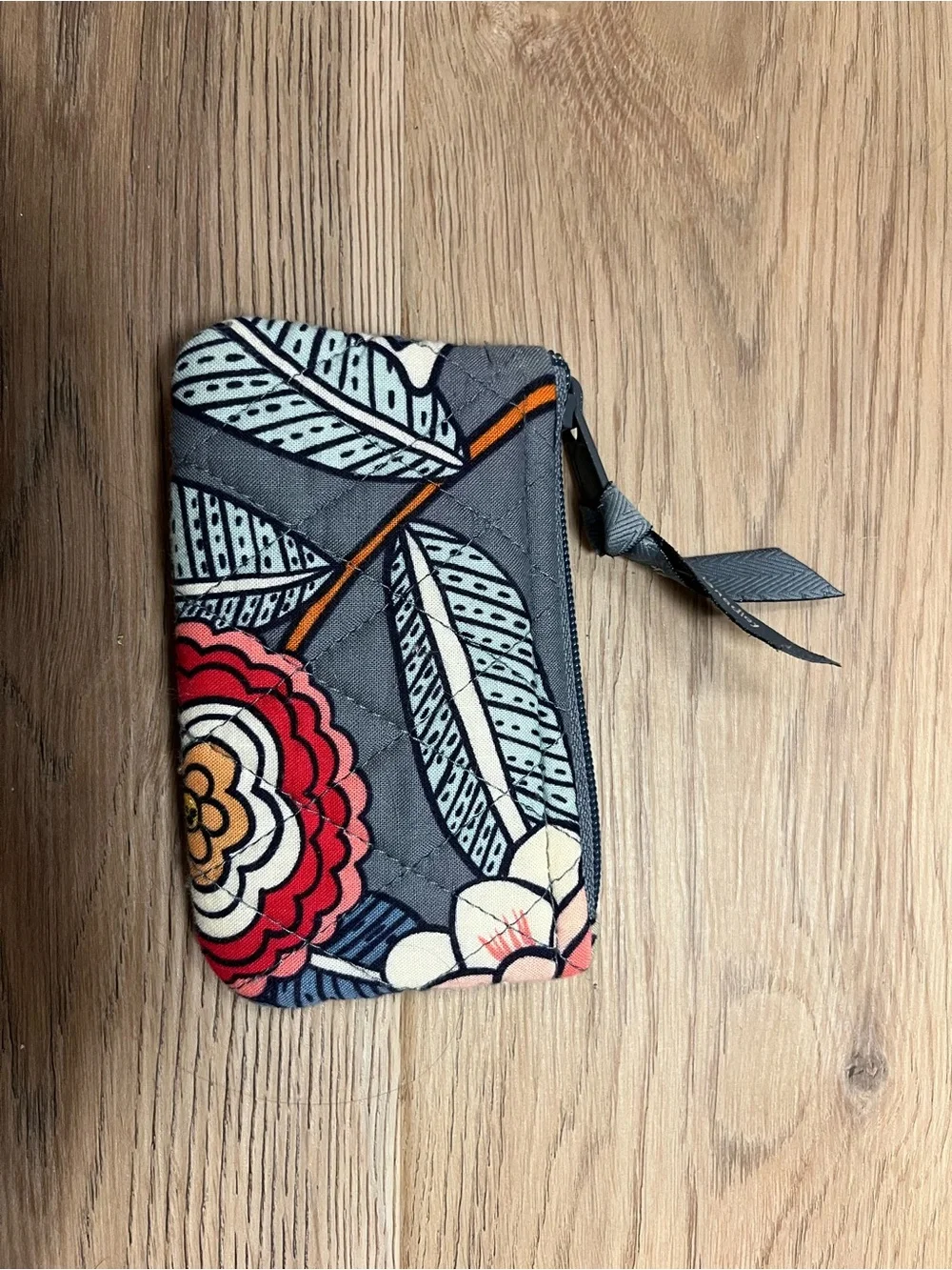 Vera Bradley Zip-Pocket Wallet - Gray Multi